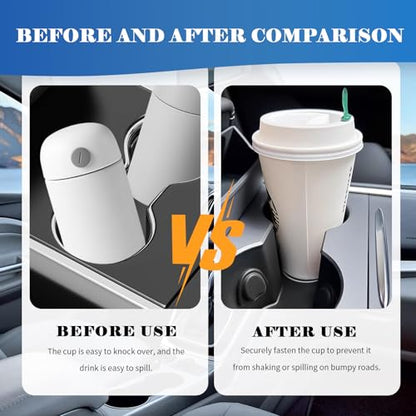 6PCS Upgraded Car Cup Holder Insert,Self-Adhesive Silicone Cup Holder Inserts for Car for Firmly Fixing Water Cups,Universal Anti-Slip Cars Cupholder Insert Cars Accessories