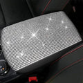 Bling Crystal Diamond Console Covers for 2011-2019 Ford Explorer Leather Armrest Covers - color: Bling
