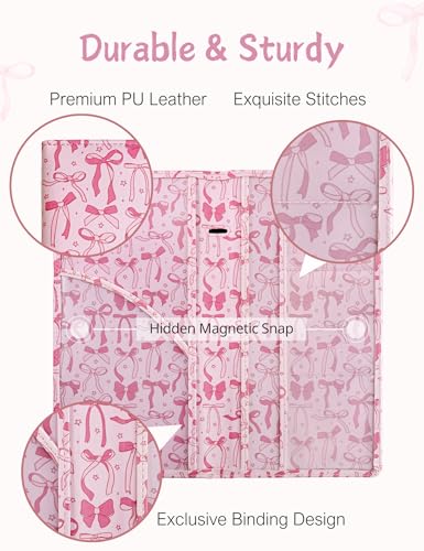 Mymazn Car Registration and Insurance Holder, PU Leather Glove Box Car Organizer with Magnetic Closure, Car Document Holder for Driver's License & Essential Documents (Pink) - color: Pink