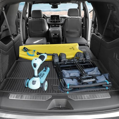 Cargo Mat for 2021-2026 Chevrolet Chevy Suburban/GMC Yukon XL, Full Coverage All Weather Trunk Cargo Liner with 3rd Row Backrest Protectors for Suburban/Yukon XL Accessories