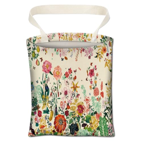 Car Trash Can, Boho Chic Style, Cute Car Organizer, 6L Capacity, Colorful Boho Flowers - color: Colorful Boho Flowers