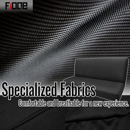 Front Bench Seat Covers for Chevy 1973-1999 C/K Series Full Size Classic Trucks Without Headrests, Air Mesh Fabric Composite Soft Foam Lining Bench Seat Protector-Black - size: Wear-Resistant Composite Fabric