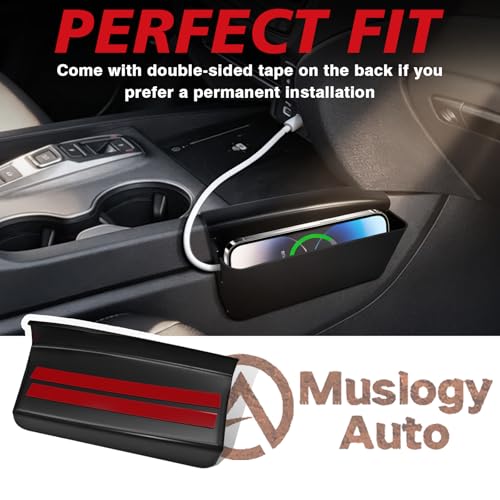 Muslogy for 2017-2024 2025 2026 Ridgeline Center Console Shifter Storage Box ABS Material Console Side Organizer with Stronger Tape Compatible with Honda Ridgeline 2017-2026 (Only Passenger Side) - size: Ridgeline Passenger Side Console Storage