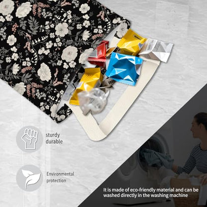 Hanging Car Garbage Bag, Cute Car Trash Can Bag, Automotive Accessories for Women Men Black White Peony Flowers - color: Black White Peony Flowers