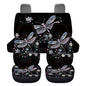 Art Dragonfly Car Seat Cover Full Set Cute Auto Front Seat Dragonfly Car Accessories Set Protective Breathable Split Bench Seat Cushion Pads Set of 4 Pack Protective,Universal Fit - color: Artistic Dragonfly