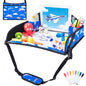 COOLBEBE Kids Travel Tray for Toddler Car Seat, Travel Tray for Airplane, Toddler Car Seat Lap Tray, Carseat Table Tray for Kids Travel Activities (Blue Plane) - color: Blue Plane