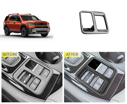 Electronic Handbrake Panel Cover Compatible with Honda New Passport 2026 2027 Gear Shift Panel Cover Interior Car Accessories ABS 1PCS(Carbon Fiber Style) - color: Carbon Fiber Style