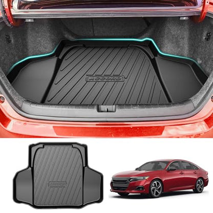 Mixsuper Custom Fit Cargo Liner for Honda Accord 2018-2022 All Models Trunk Liner All Weather Rear Trunk Cargo Mat Black