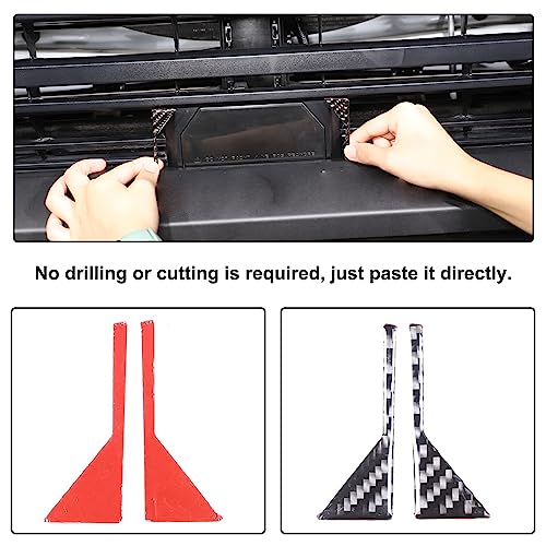 Aunginsy Car Front Trailer Hook Trim Sticker Compatible with Toyota Tundra/Sequoia 2022 2023 2024 Pickup Truck Real Carbon Fiber Material Decorative Sticker Protection Cover Exterior Accessories - size: Front Trailer Hook Trim Sticker