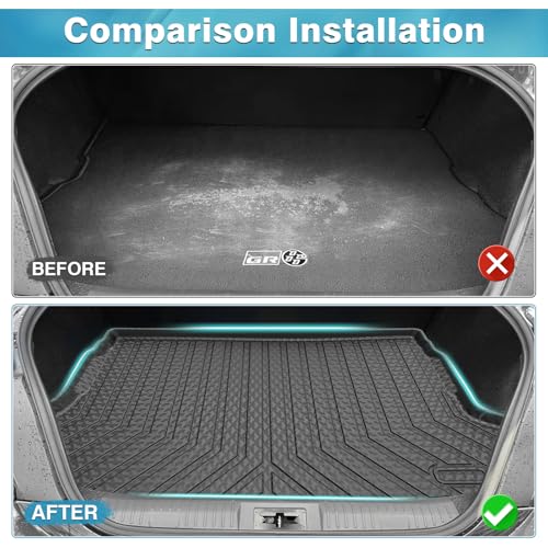 Mixsuper Cargo Liner for 2022-2025 Toyota GR86 / Subaru BRZ All Weather Cargo Mat Rear Trunk Liner Tray Black - size: Fit for GR86 / BRZ | 2022-2025