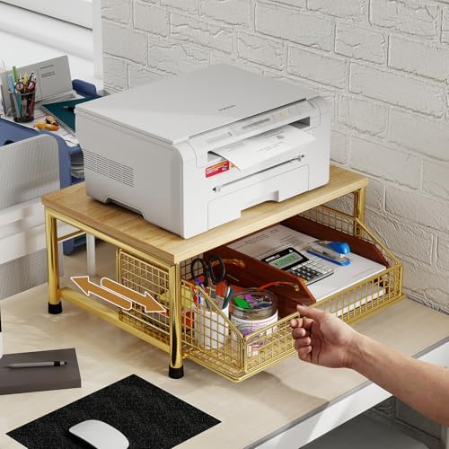 Funecy Coffee Pod Drawer Holder,Coffee Machine Storage Rack,Home Kitchen Counter Coffee Bar Organizer,Storage Basket Drawer (Gold) - color: Gold