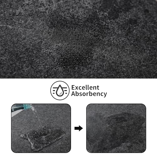 Disposable Car Floor Mats, 30 Pack Grey Felt Car Floor Mats, Heavy Duty Waterproof Non-Slip Car Carpet Protector, Universal Fit Temporary Automotive Mats for Detailing, Uber, Taxi, SUV, Truck (Grey) - size: Grey-30pcs