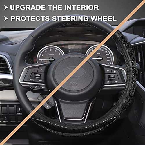 GIANT PANDA Steering Wheel Cover for Subaru Forester, Car Steering Wheel Cover for Subaru Outback and Crosstrek - Black - color: Black
