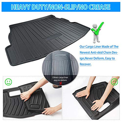 Cargo Trunk Liner for 2019-2024 2025 Toyota RAV4 Accessories, All Weather Heavy-Duty TPE Car Rear Truck Mat Cargo Protector