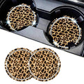 Car Cup Holder Coaster, 2PCS Silicone Car Cup Holder Insert Leopard Print, 2.75" Universal Non-Slip Cup Holders, Interior Car Accessories for Women and Man (Leopard) - color: Leopard