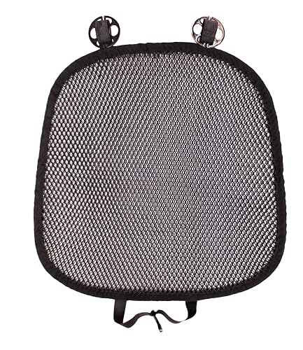 YUNZLAN Breathable 3D Air Mesh Car Seat Pad,Summer Cool Chair Seat, Car Seat Pads, Home Office Chair, Wheelchair 20" x 20" (Black, 1 Pack Seat Pad)