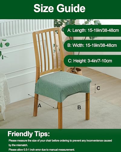 CRFATOP Jacquard Dining Room Chairs Seat Covers Set of 4 with Soft Bench Chair Cover Stretch Kitchen Chair Slipcover Washable Seat Cushion Slipcover Protector for Hotel Ceremony Banquet Wedding,B01 - color: Jacquard B01