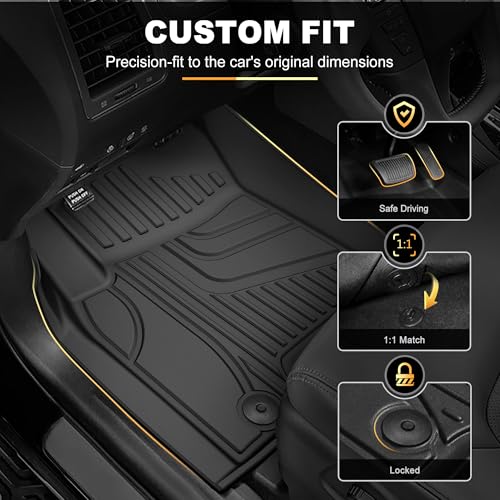AOMSAZTO Floor mats Compatible with 2019-2024 Nissan Armada/Infiniti QX80 (7 Seats) Custom Fit All Weather TPE Heavy Duty Car Cargo Mat & Seatback Mat Armada Accessories - style: 11)19-24 Armada Floor Mats and Cargo Mat Sets