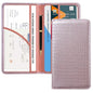CoBak Car Registration and Insurance Holder - Vehicle Glove Box Car Organizer,Auto Truck Comparment Accessories Case with Magnetic Closure for Driver License,Cards - color: L-Crocodile Pink