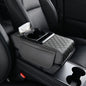 Car Armrest Cushion,Multifunctional Leather Console Cover with Cup Holders,Center Console Armrest with Tissue Box Slot & Phone Storage,Car Interior Accessories,Black