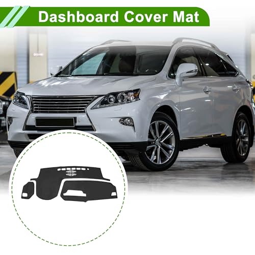 Dashboard Cover for Lexus RX 350 2020-2022 Dash Cover Mat Carpet Center Console Dash Cover Mat Car Interior Anti-Slip Faux Leather Black 1 Pc