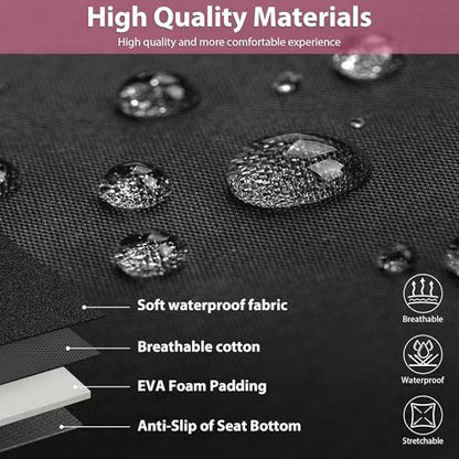 CAR PASS Waterproof Car Seat Covers Front Seats Only with 5mm Composite EVA, Neoprene Car Seat Cover Separate Headrest Cover, Quick Setup Universal Fit for Car SUV Trucks,Airbag Compatible Black Pink - color: Pink Black Front