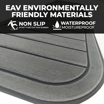 Golf Cart Rear Seat Kits Floor Mat,Fit for YA/EZGO RXV/TXT/Club Car DS/Precedent/Star Car/Excar/Icon, Anti-Skid Mat EVA Environmentally Friendly Materials for Mosts Golf Carts. - color: Dark Grey