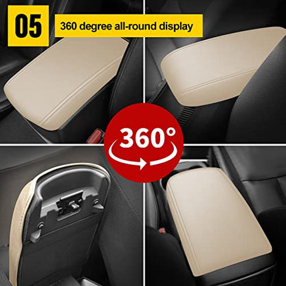 AOMSAZTO Console Covers for 2012-2015 Civic Honda Beige Armrest Cushion for Civic - color: beige