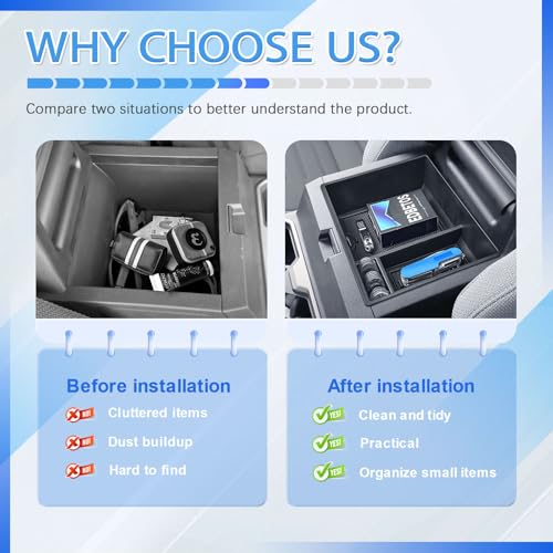 OEM Fit 2026 4Runner Center Console Organizer Tray Compatible with 2025 2026 Toyota 4Runner (6th Gen) Accessories ABS Plastic Armrest Insert Coin Holder Storage Box (Not for 2010-2024)