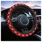 Swono Geometric Red Universal 15" Steering Wheel Covers Traditional Ethnic Tribal Colorful Geometric Pattern Cute Car Steering Wheel Cover for Men Women Girls Car Accessories - color: multi-048