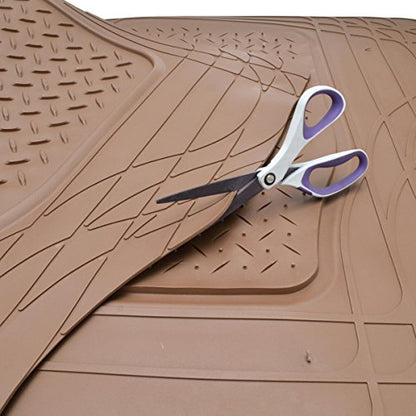 BDK Premium Cargo Car Trunk Mat/Liner - PVC (Beige) (31.5" x 50") - color: Beige