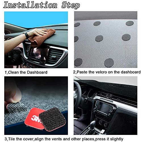 Dashboard Cover for Chevrolet Silverado 1500 2500 3500 1999-2006 Avalanche Chevy Tahoe Suburban GMC Sierra Yukon Dash Cover Mat(Premium Carpet, Black) - color: Black