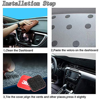 Dashboard Cover for Chevrolet Silverado 1500 2500 3500 1999-2006 Avalanche Chevy Tahoe Suburban GMC Sierra Yukon Dash Cover Mat(Premium Carpet, Black) - color: Black