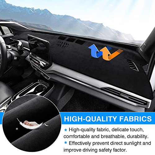 Autorder Dashboard Cover Mat for Volkswagen ID.4 VW ID4 2021-2025 2026 Accessories Dash Cover Flannel Dash Mat Sunshade Glare UV Rays Protector - size: For Volkswagen ID.4 2021-2026