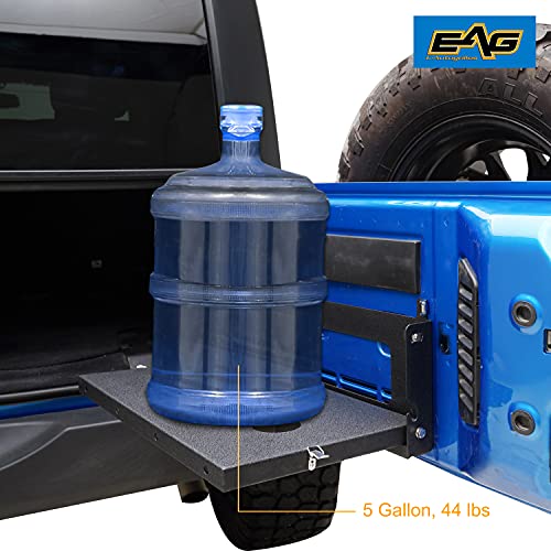EAG Metal Tailgate Table Cargo Storage Rack Shelf Compatible with 07-18 Wrangler JK