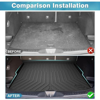 Mixsuper Cargo Liner Custom Fit for 2019-2025 Honda Passport All Weather Trunk Liner Anti-Slip Rear Cargo Mat Black