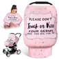 Metplus Car Seat Cover Baby Girl, No Touch Sign Carseat Canopy, Nursing Breastfeeding Covers, Stretchy Universal Fit, Multi-Use for Stroller/Shopping Cart/High Chair, Baby Shower Gift - color: Pink Arrowhead
