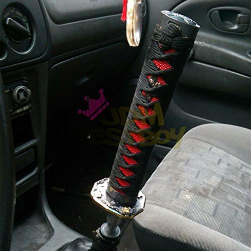 JDMBESTBOY Samurai Sword White Red Shift Knob Shifter Alloy Katana Adapters Universal 15cm - color: White Red, size: 15cm