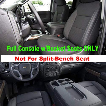 Center Console Organizer Tray Compatible with Chevy Silverado 1500/GMC Sierra 1500 2019-2022 Accessories and 2020-2023 Silverado/Sierra 2500/3500 HD Armrest Box - Full Console w/Bucket Seats