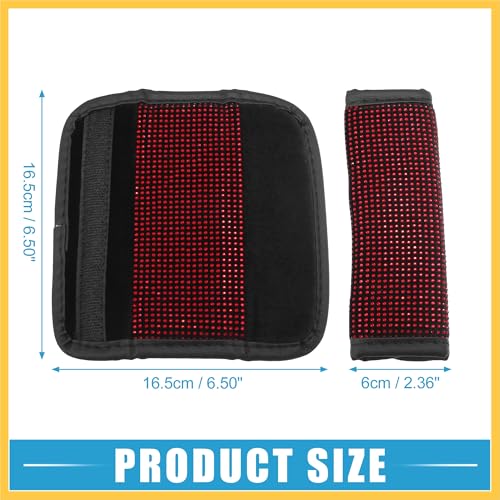 Universal Car Handbrake Cover Protector Bling Rhinestone Handbrake Decoration Cover Flannel Rhinestone Red Auto Replacement Parts