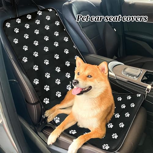 Pet Car Cover - Waterproof Seat Pad, Non Slip Cushion Protector, Soft Sturdy Easy Install, Interactive Keeps Seats Clean, Excellent Pet Travel Gear, Family Road Trip Sedan Truck 41.73x19.29 Inches - color: Black and white