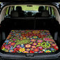 Car Trunk Mat - Universal Size 29" x 39", Floral Pattern Cargo Liner, Car Accessory for SUVs/Sedan/Wagons, Durable Protective Mat, Trunk Liner for Families/Travel Enthusiasts (Flowers-2) - style: flowers-2