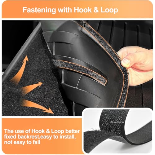 Cargo Mat Fit for 2016-2025 Honda Pilot (No Elite) - AOMSAZTO Trunk Mat with Backrest Mat TPE Cargo Liner Trunk Liner Replacement for 2022 Pilot Accessories Cargo Tray Rear Seat Back Protector