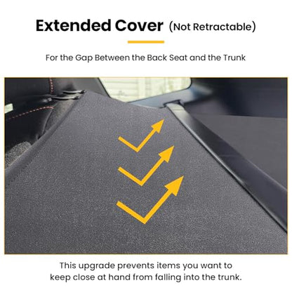 Cargo Cover for Honda CRV 2026 2025 2024 2023, Retractable Cargo Trunk Cover for Honda CRV 2023-2026 (Leather - Extension & Hooks) - style: Leather - Extension & Hooks