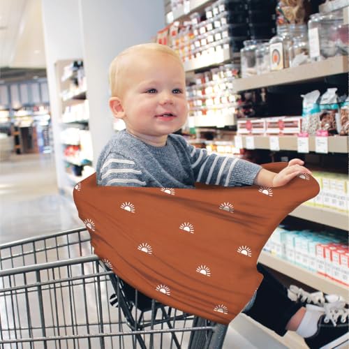 Itzy Ritzy 4-in-1 Nursing Cover, Car Seat Cover, Shopping Cart Cover & Infinity Scarf – Breathable, Multi-Use Nursing Cover Up for Breastfeeding, Carseat Canopy & Stroller Cover (Terracotta Sunrise) - color: Terracotta Sunrise