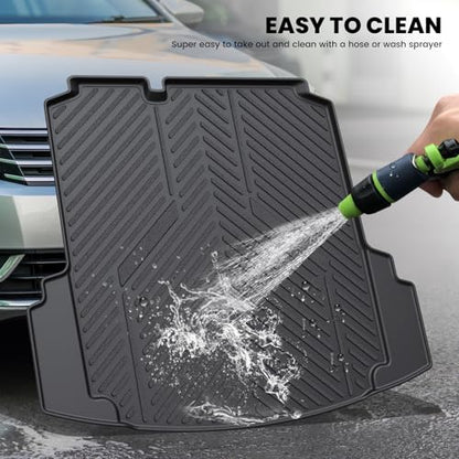 LASFIT Trunk Mat for Volkswagen Jetta 2011-2018, Custom Fit All-Weather TPE Rubber Cargo Mat for VW Jetta Accessories Trunk Liner Cargo Liner, Waterproof, Easy to Clean, Black - size: 2)2011-2018|For VW Jetta|Cargo Mat
