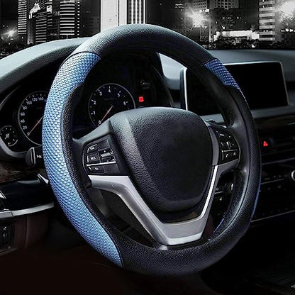 Valleycomfy Steering Wheel Cover with Microfiber Leather for Car Truck SUV 15 inch (Blue) - color: Z-Blue, size: Medium(Standard) Size[14.5"-15"]