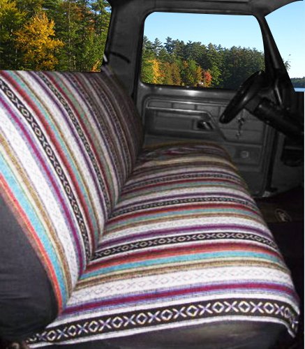 West Coast Auto Universal Baja Saddle Blanket Bench Full Size Seat Cover Fits Ford, Chevrolet, Dodge, and Full Size Pickup Trucks (National) - color: National