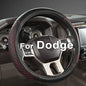 West Llama Customized Auto Car Steering Wheel Cover for Dodge 1989-2011 RAM 1500 2500 3500, Charger, Durango, Challenger (Diamond Quilted-Black+Red-Standard Size) - color: B-Black+Red, size: Standard Size (14 ½''-15'')