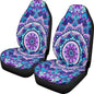 Pehede Car Seat Cover Purple Mandala Flower Pattern Front for Cars, Easy to Install Cover Set, Accessories Auto Trucks Van SUV,2 Packs - color: Multi27